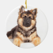 Border Collie German Shepherd Mix Keramisch Ornament (Achterkant)