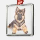 Border Collie German Shepherd Mix Metalen Ornament (Links)