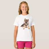 Border Collie German Shepherd Mix T-shirt (Voorkant volledig)