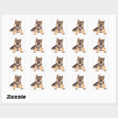 Border Collie German Shepherd Mix Vierkante Sticker (Vel)