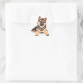 Border Collie German Shepherd Mix Vierkante Sticker (Tas)