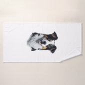 Border Collie gezicht Badhanddoek (Badhanddoek)