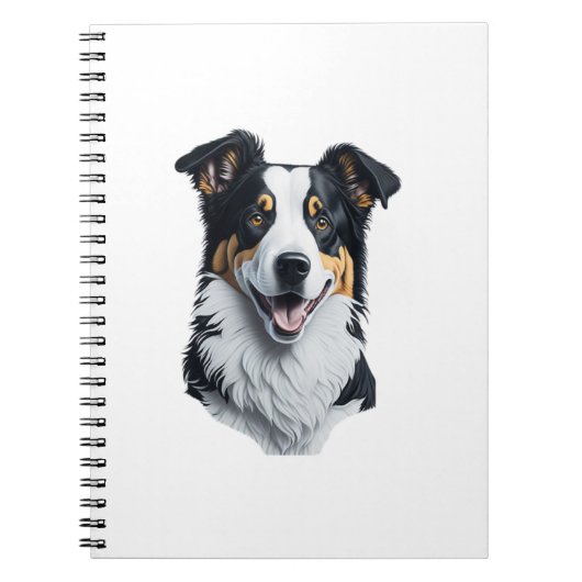 Border Collie gezicht Notitieboek (Voorkant)