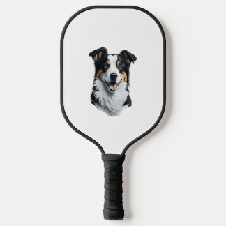 Border Collie gezicht Pickleball Paddle
