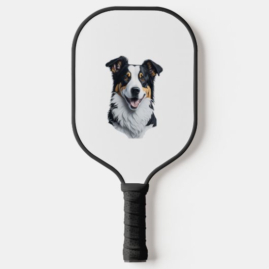 Border Collie gezicht Pickleball Paddle (Voorkant)
