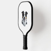 Border Collie gezicht Pickleball Paddle (Links)