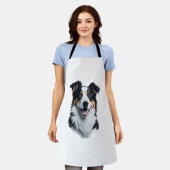 Border Collie gezicht Schort (Gedragen)