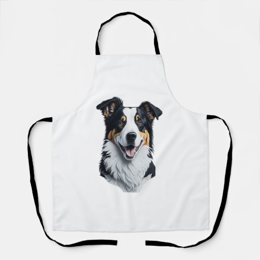 Border Collie gezicht Schort (Voorkant)