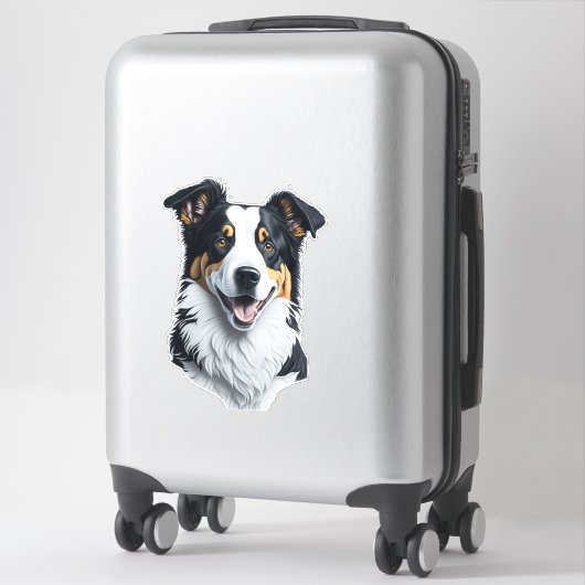Border Collie gezicht Sticker (Koffer)