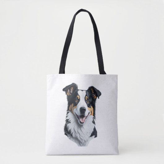 Border Collie gezicht Tote Bag (Voorkant)