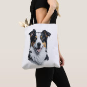 Border Collie gezicht Tote Bag (Dichtbij)