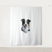 Border Collie gezicht Wandkleed (Voorkant)
