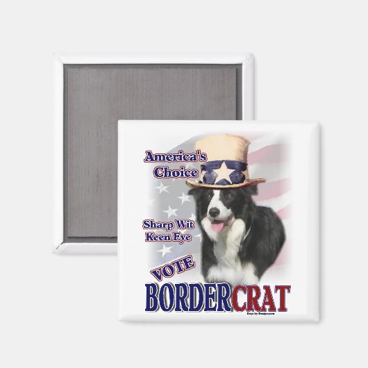 Border Collie Gifts Magneet (Voorkant / Achterkant)