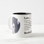 Border Collie Gifts Tweekleurige Koffiemok (Voorkant links)