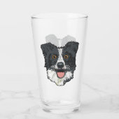 Border Collie Glas (Achterkant)