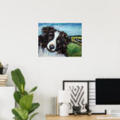 Border Collie glimlach Poster (Thuiskantoor)