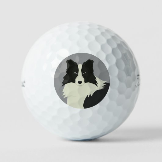 Border Collie Golfballen (Voorkant)