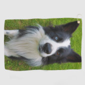 Border Collie Golfhanddoek (Horizontaal)