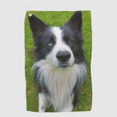 Border Collie Golfhanddoek (Voorkant)