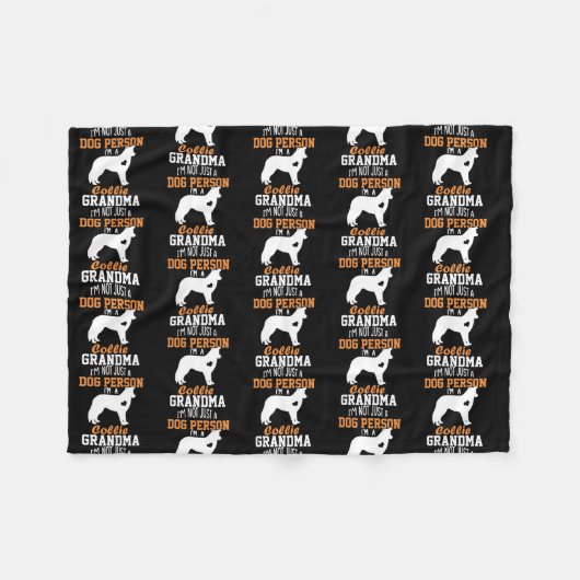 Border Collie Grandma Gifts Collie Hondenliefhebbe Fleece Deken (Voorkant (Horizontaal))