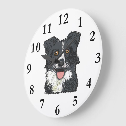 Border Collie Grote Klok (Hoek)