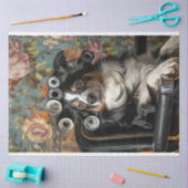 Border Collie Hair Cut Stijl Verwenste Decoupage Tissuepapier (Craft)