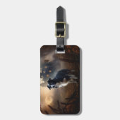 Border Collie Halloween eng Bagagelabel (Voorkant verticaal)