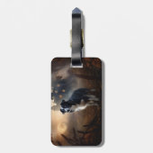 Border Collie Halloween eng Bagagelabel (Achterkant verticaal)