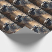 Border Collie Halloween eng Cadeaupapier (Hoek)