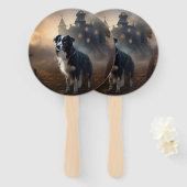 Border Collie Halloween eng Handwaaier (Voorkant en achterkant)