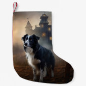 Border Collie Halloween eng Kleine Kerstsok (Voorkant)