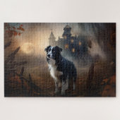 Border Collie Halloween eng Legpuzzel (Horizontaal)
