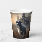 Border Collie Halloween eng Papieren Bekers (Achterkant)