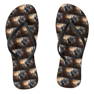 Border Collie Halloween eng Teenslippers