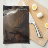 Border Collie Halloween eng Theedoek (Quarter Fold)