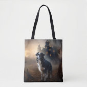 Border Collie Halloween eng Tote Bag (Voorkant)