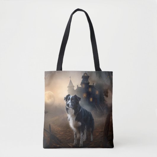Border Collie Halloween eng Tote Bag (Voorkant)