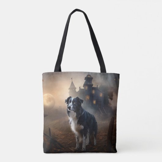 Border Collie Halloween eng Tote Bag (Achterkant)