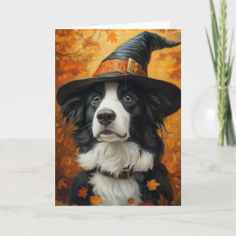 Border Collie Halloween Feestdagen Kaart