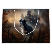Border Collie Halloween Griezelen Groot Cadeauzakje (Voorkant)