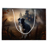 Border Collie Halloween Griezelen Groot Cadeauzakje (Achterkant)
