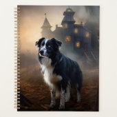 Border Collie Halloween Griezelen Planner (Voorkant)