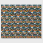 Border Collie Halloween Griezelig Cadeaupapier (Vlak)