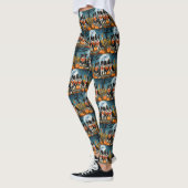 Border Collie Halloween Griezelig Leggings (Links)