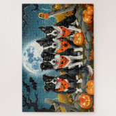 Border Collie Halloween Griezelig Legpuzzel (Verticaal)