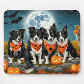 Border Collie Halloween Griezelig Muismat (Voorkant)