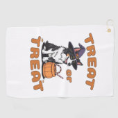 Border Collie Halloween Hondenkostuum "Trakteer of Golfhanddoek (Horizontaal)