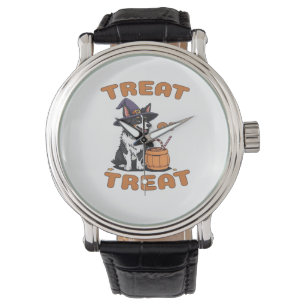 Border Collie Halloween Hondenkostuum "Trakteer of Horloge