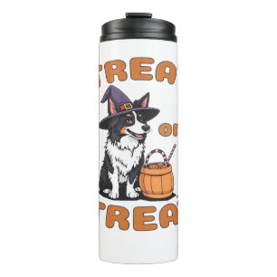 Border Collie Halloween Hondenkostuum "Trakteer of Thermosbeker