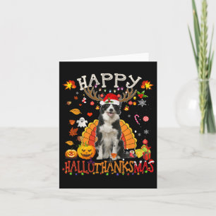 Border Collie Halloween Kersthond Happy Hallot Kaart